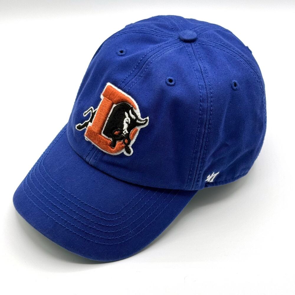 Durham Bulls 47 Brand Franchise Fitted Baseball Hat Cap Medium Blue Orange